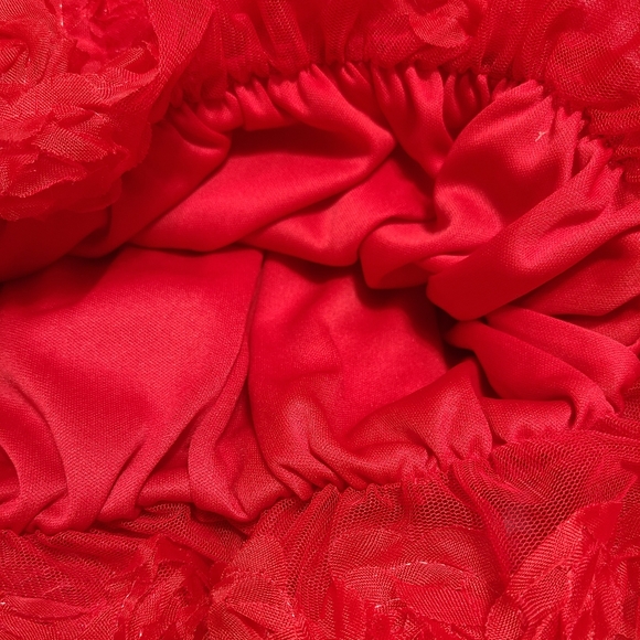 NWT Blueberi Boulevard size 18M red dress/white leggings 2 piece - Picture 9 of 13